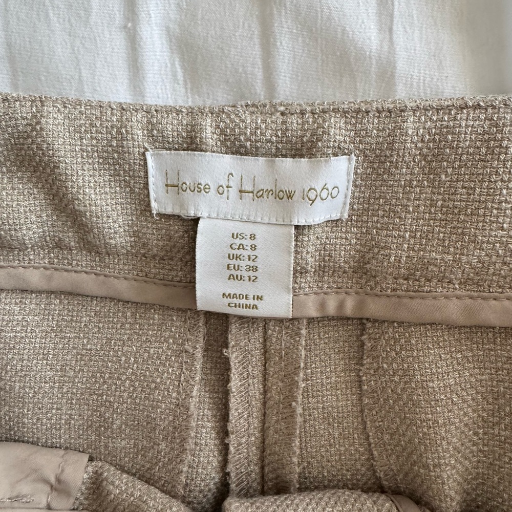 House of Harlow 1960 Taupe Wide-Leg Trousers - Picture 5 of 8